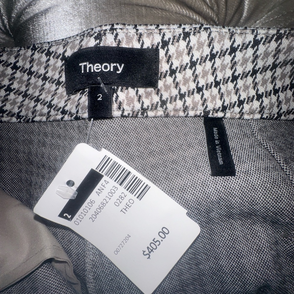 NEW with tags Theory Black and White Houndstooth Pencil Skirt